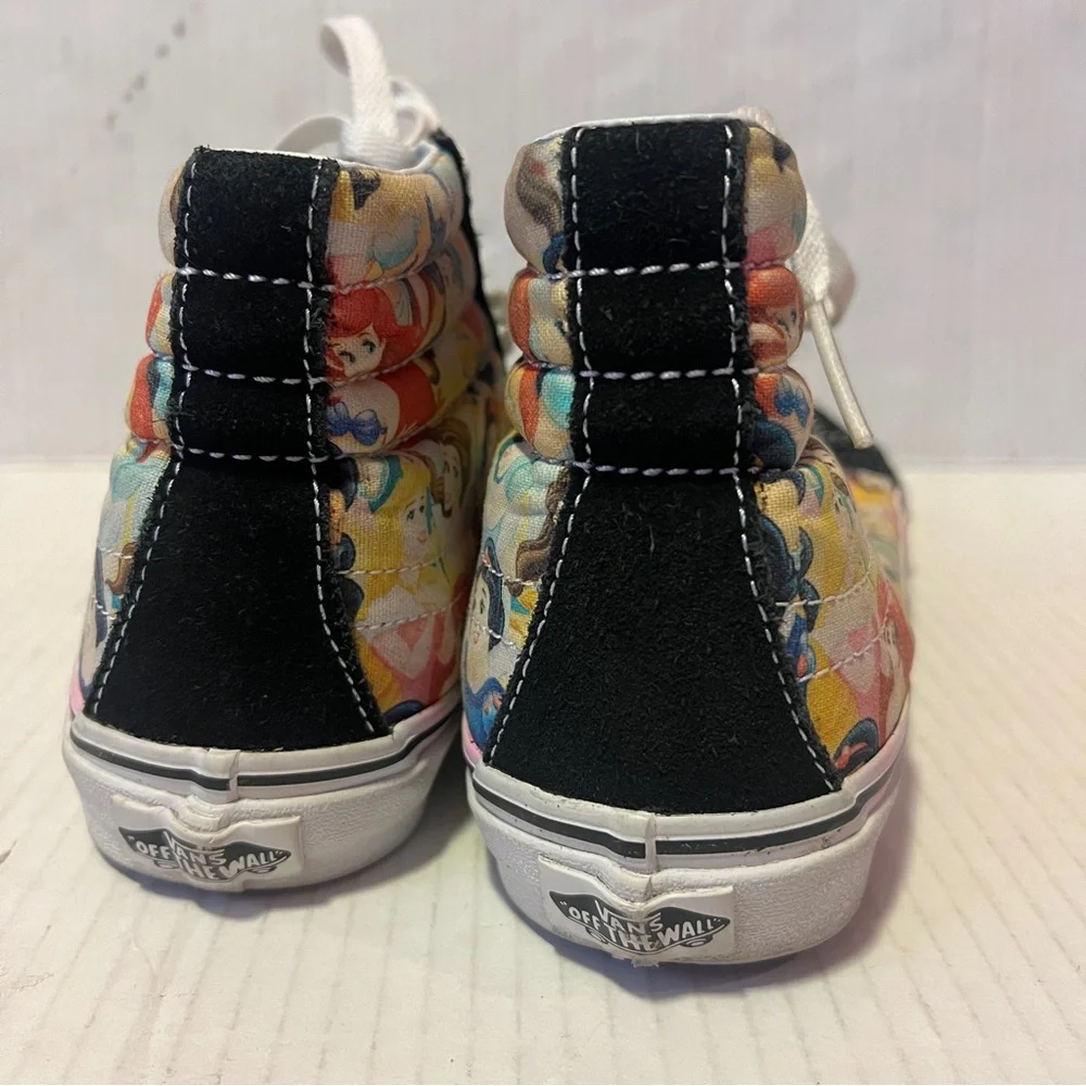 Disney Vans Adult Shoes Mens 5 Womens 6.5 Princess Black High Tops Sneakers - Picture 6 of 12